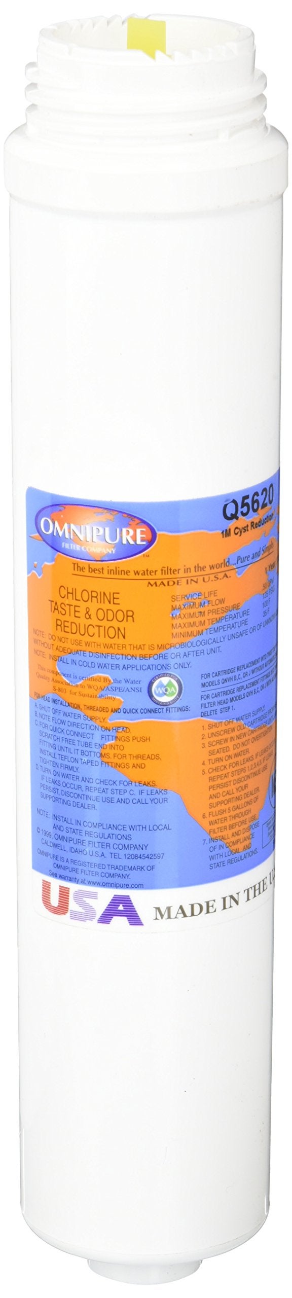 Omnipure OMNIPURE-Q5620 2.5 in. W x 12 in. L Q-Series Water Filters, White